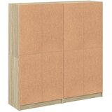  Regal za knjige s vratima boja hrasta 136x37x142 cm drveni Smeđa | Shoptok.si