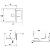 Aquasanita Set Tesa SQT102AW + Vida PVD Bakar/Silica | shoptok.hr
