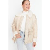 Trendyol Beige Collar Plush Detailed Quilted Coat | ePonuda.com