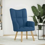 vidaXL Stol za sproščanje modro blago | Shoptok.si