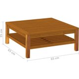  Vrtna sedežna garnitura 4-delna s krem blazinami akacijev les, (20674806) | Shoptok.si