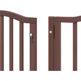 vidaXL Ograda za pse z vrati zložljiva 15 panelov rjava 750 cm les | Shoptok.si