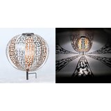 Globo Solarna svetilka Deko Metal (LED, ø30 cm, IP44, srebrna) | Shoptok.si