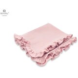 MimiNu Premium Dekica od pamučnog muslina 135x100 cm s ukrasnim volanom Puder Roza Cijene