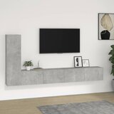 The Living Store Komplet TV omaric 3-delni betonsko siv inženirski les - Komplet TV Omaric, (21427972) Cene