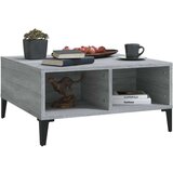 vidaXL Klubska mizica siva sonoma 60x60x30 cm iverna plošča | Shoptok.si
