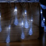 Aigostar LED spolja&amp;scaron;nja božićna girlanda 100xLED/8 funkcija 3xAA 10m IP44 hladno bela kapljice Slike