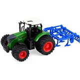  Agricultural Farm Tractor With Cultivator Tillage Unit Green 1:24 | Shoptok.si