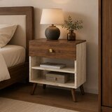 Hanah home noćni ormarić Koko, 60 cm, orah / travertin | Eponuda.com