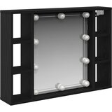  Ogledalo ormar Crni hrast 76 x 15 x 55 cm Konstruirano drvo | shoptok.hr