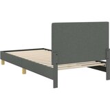  Otroški posteljni okvir z vznožjem Temno siva 90 x 190 cm blago, (5000104595) | Shoptok.si
