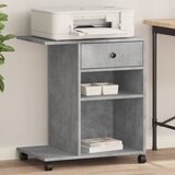  Stalak za pisač s kotačima betonska siva 60 x 40 x 68,5 cm | shoptok.hr