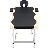Furnova 2-conska zložljiva masažna miza aluminij črna in bež, (21919828) | Shoptok.si