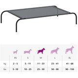  Povišeni krevet za pse sivi 110x65x20 cm tekstil i čelik | Shoptok.si