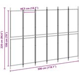  Razdjelnik prostora s 6 panela Bež 300 x 220 cm Tkanina | shoptok.hr