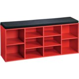 Kesper KSP15983 drveni cipelarnik crveni sa jastukom za sedenje 103,5X48X29,5CM cene