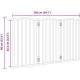  Vrata za pse s 3 panela sklopiva bijela 150 cm od drva topole | shoptok.hr