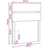 Uzglavlje s prirodnim rubom ROSTOCK Prirodna 80 cm | shoptok.hr