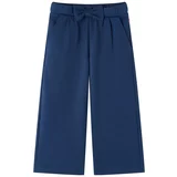 vidaXL Otroške hlače s širokimi hlačnicami mornarsko modre 116