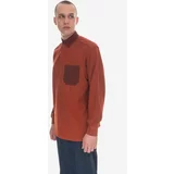 Wood Wood Pamučna majica dugih rukava Brodie Rugby boja: smeđa, 12245403.2428-RUST