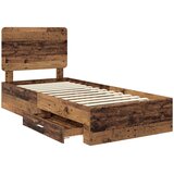  Krevetna konstrukcija Staro drvo 90 x 200 cm Konstruirano drvo Smeđa 203 x 93 x 100 cm | Shoptok.si