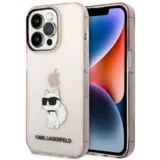 KLHCP14XHNCHTCP zaščita ovitek za iphone 14 pro max prozorno roza - iml nft choupette logo