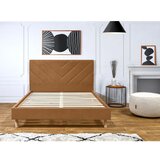 Bobochic Paris Oranžna oblazinjena zakonska postelja z letvenim dnom 160x200 cm Romane – | Shoptok.si