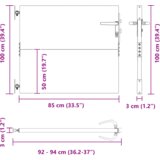 vidaXL Vrtna vrata Crna 105 x 100 cm Čelik s praškastim premazom | shoptok.hr