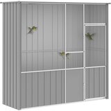  Kavez za ptice sivi 215 x 78 x 200 cm od pocinčanog čelika | shoptok.hr