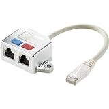 Renkforce RJ45 omrežni T-adapter CAT 5e [2x RJ45 vtičnica - 1x RJ45 vtič] 15.00 cm kovinska, (20429465) | Shoptok.si