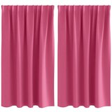 vidaXL Zavjese sa zavjesama 2 pcs Svijetla roza Poliester | shoptok.hr