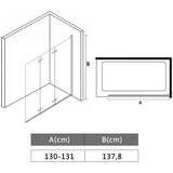  Sklopiva vrata za tuš-kabinu s 3 ploče ESG 130 x 138 cm | shoptok.hr