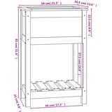  Sadilica s policom siva 54 x 34,5 x 81 cm od masivne borovine | Eponuda.ba