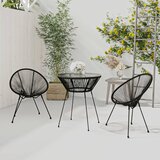  3-dijelni vrtni blagovaonski set crni | shoptok.hr