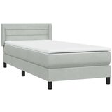  Box Spring krevet s madracem svijetlo sivi 80x210 cm baršun | shoptok.hr