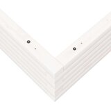  Vrtno cvetlično korito belo 110x110x23 cm trdna borovina | Shoptok.si