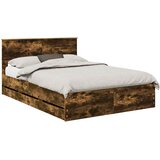  Krevetna konstrukcija s ladicama Dimljeni hrast 160 x 200 cm | shoptok.hr