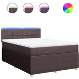 Maison Chic Box spring postelja - Vzmetna postelja z vzmetnico temno rjava 160x200 cm blago SL11181, (21907698) | Shoptok.si