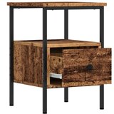 vidaXL Nočna omarica starinski les 34x36x50 cm inženirski les | Shoptok.si