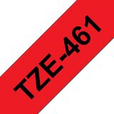 Brother Tze-461 združljiv laminirani trak - 36 mm X 8 metrov črno/rdeč, (21405021) | Shoptok.si
