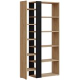 Marckeric Crna/u prirodnoj boji biblioteka u dekoru hrasta 80x152 cm Axel – Cijene