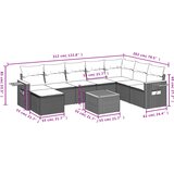  9-dijelni set vrtnih sofa od poliratana s jastucima sivi | shoptok.hr