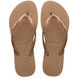 Havaianas Japonke SLIM LOGO ženske, zlata barva, 4119875.3581