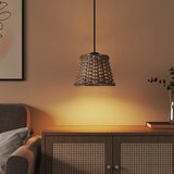  Sjenilo za stropnu svjetiljku smeđe Ø15x12 cm od pruća | shoptok.hr