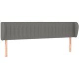  Uzglavlje s ušima tamnosivo 203x23x78/88 cm od tkanine | shoptok.hr