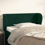  Uzglavlje s ušima tamnozeleno 93x23x78/88 cm baršunasto | shoptok.hr