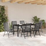  Vrtni set za objed 7 pcs Antracit Čelik s prahom premazan | shoptok.hr