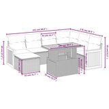 vidaXL 8-dijelni set vrtnih sofa od poliratana s jastucima crni | shoptok.hr