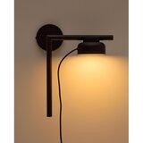 Kave Home Črna kovinska LED zatemnitvena stenska svetilka z vtikačem Orey – | Shoptok.si
