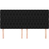  Uzglavlje Crno 200x7x118/128 cm Tkanina | shoptok.hr